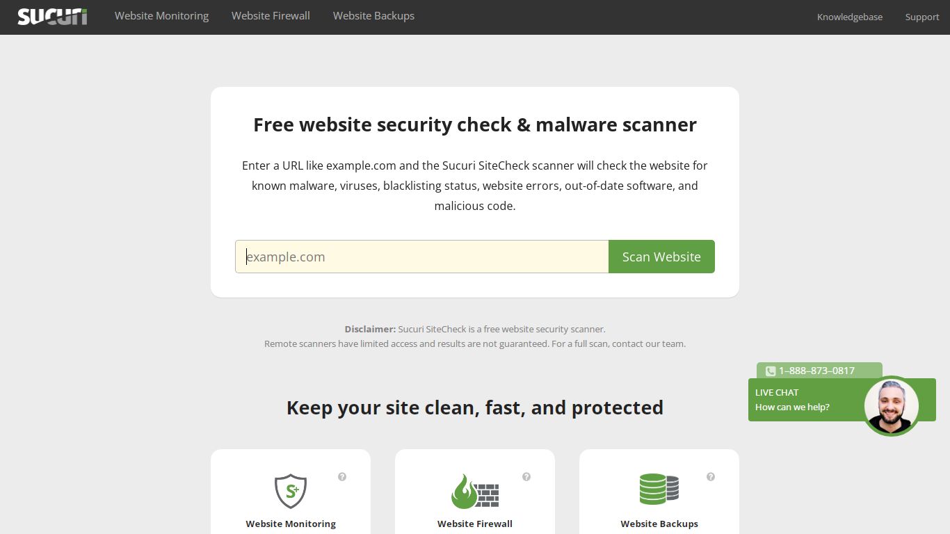 Sucuri SiteCheck - Free Website Security Check & Malware Scanner